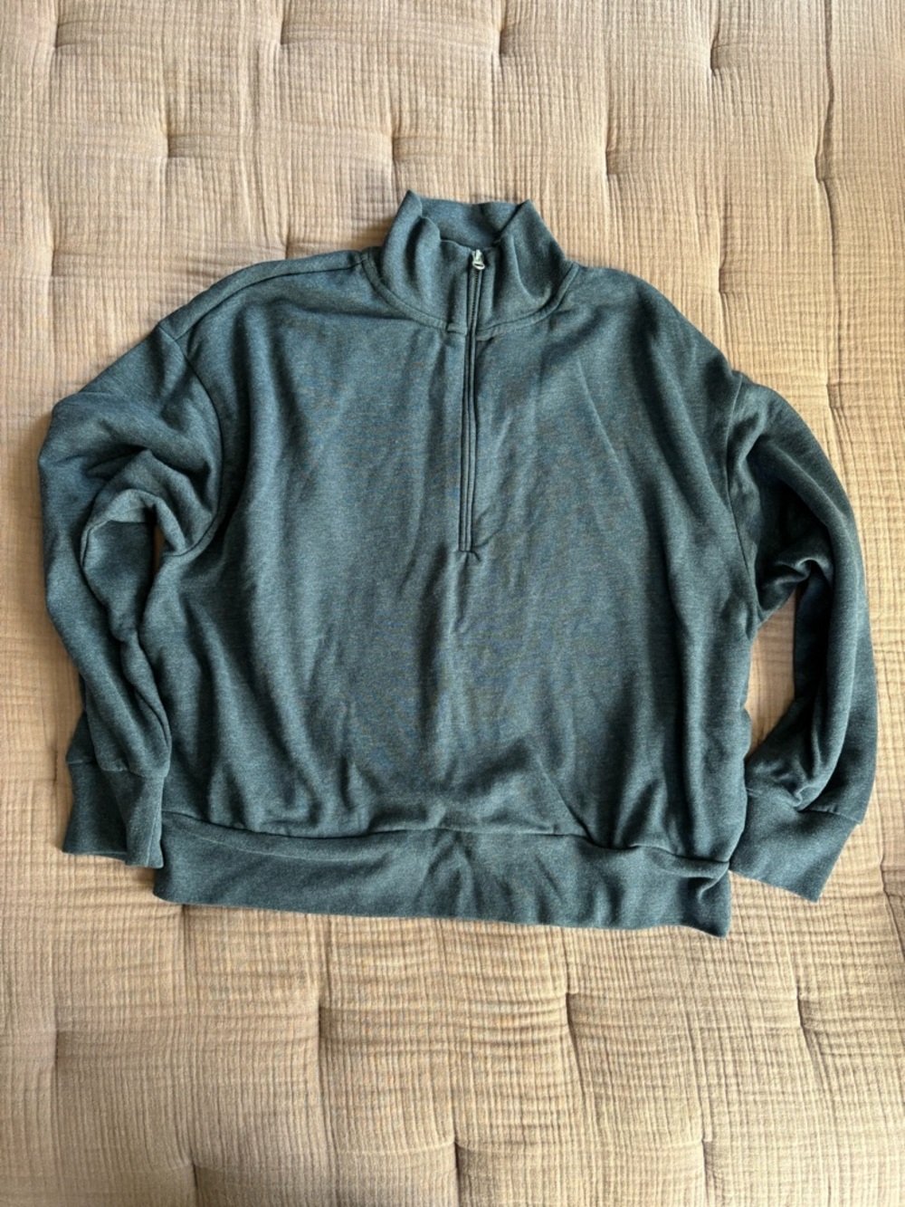GAP Factory Half Zip Mockneck Sweatshirt with Pockets